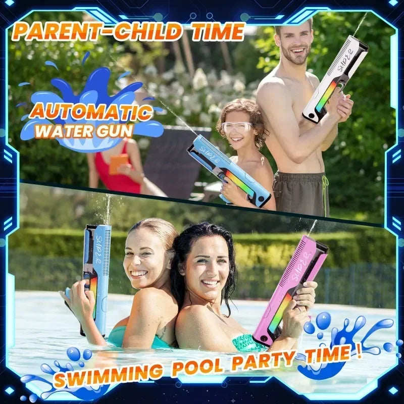 Electric Water Guns for Adults Powerful Squirt Automatic Water Suction Water Blasters Summer Outdoor Beach Toy for Children Gift