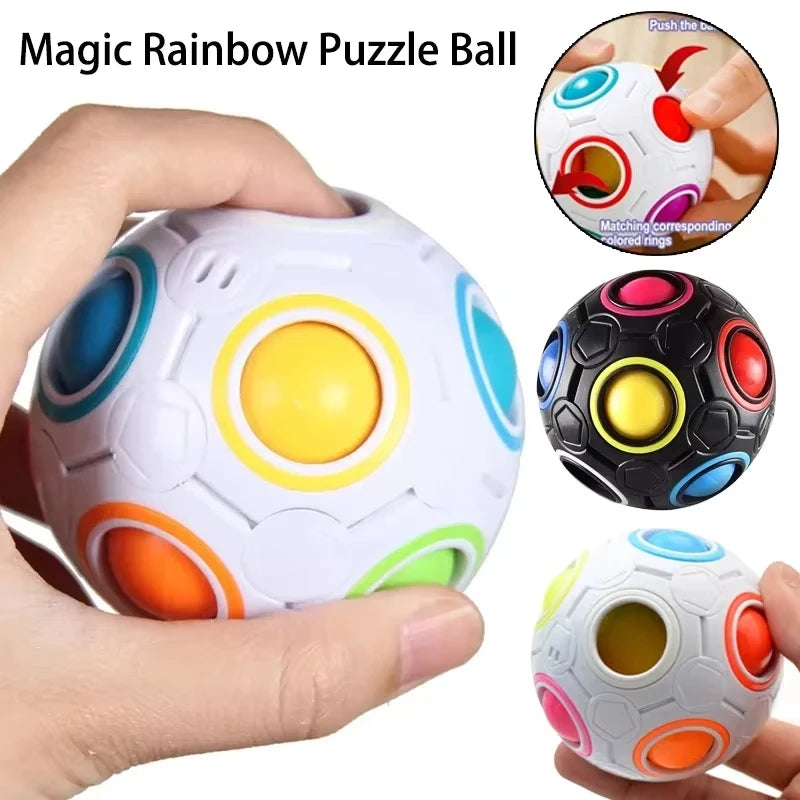 Magic Rainbow Ball Creative Magic Spheric Cube Puzzle Antistress Fidgets Toys fo Adults Stress Relief children's toy gift