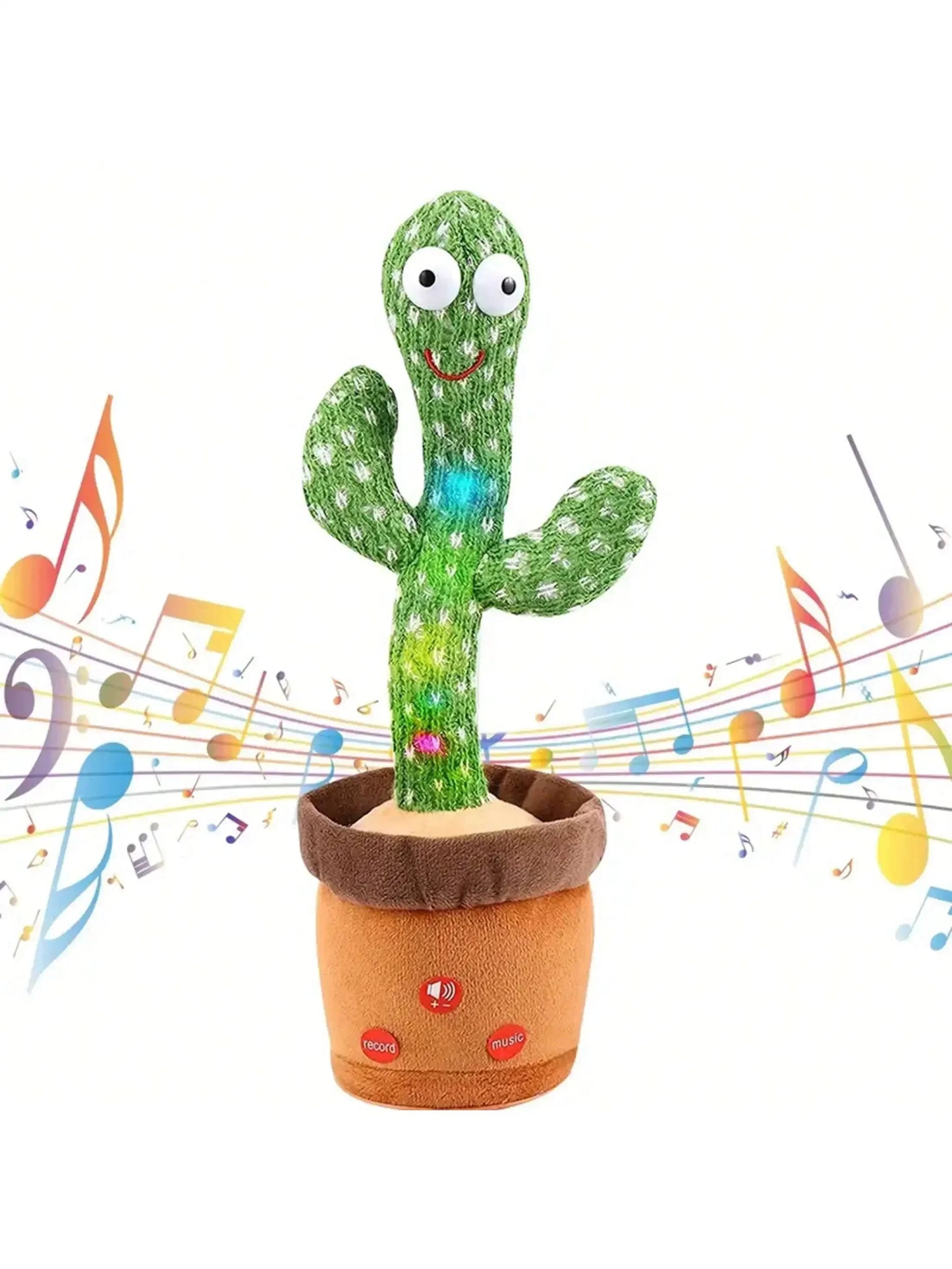 1pc-A Talking Cactus Toy That Can Be Charged Recorded and Repeated. Suitable for Spanish English and Arabic Voice Changer