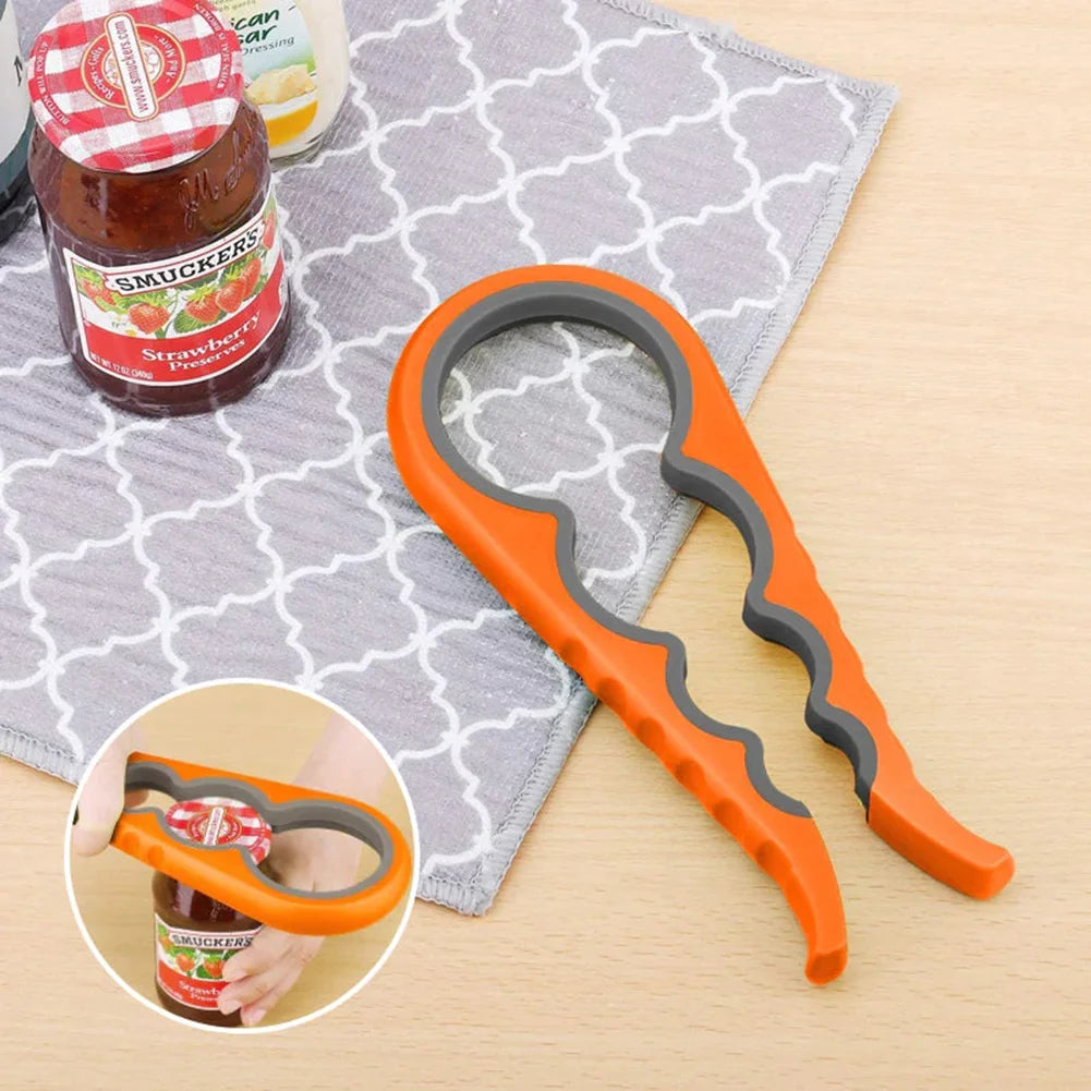 1PCS Jar Opener 4-in-1 Multifunction Screw Cap Jar Lid Openers Manual Tool Can Opener Bottle Can Lid Grip Wrench Kitchen Gadgets