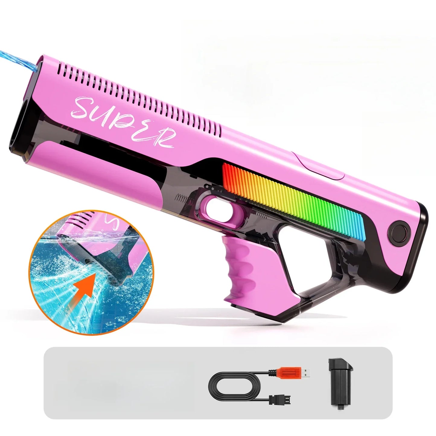 Electric Water Guns for Adults Powerful Squirt Automatic Water Suction Water Blasters Summer Outdoor Beach Toy for Children Gift