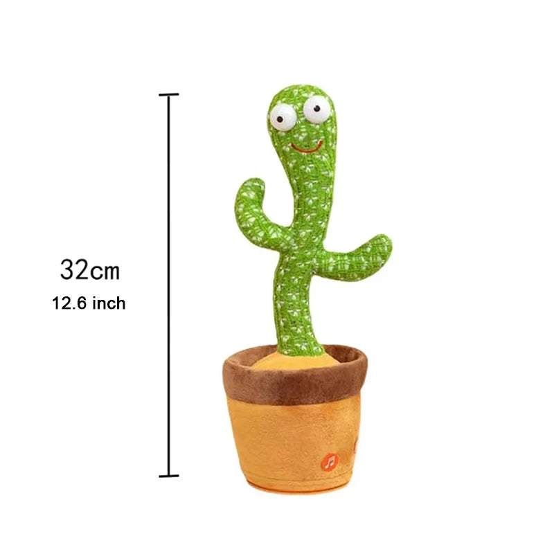 1pc-A Talking Cactus Toy That Can Be Charged Recorded and Repeated. Suitable for Spanish English and Arabic Voice Changer