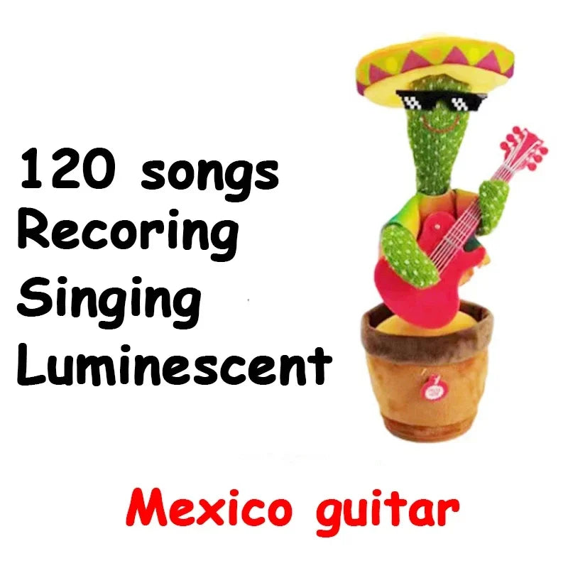 1pc-A Talking Cactus Toy That Can Be Charged Recorded and Repeated. Suitable for Spanish English and Arabic Voice Changer