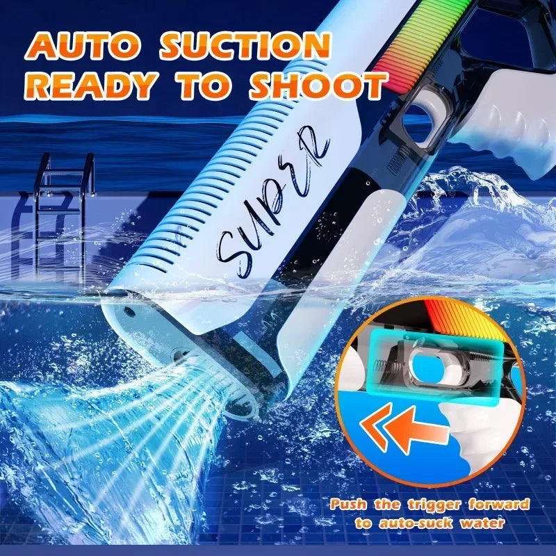 Electric Water Guns for Adults Powerful Squirt Automatic Water Suction Water Blasters Summer Outdoor Beach Toy for Children Gift