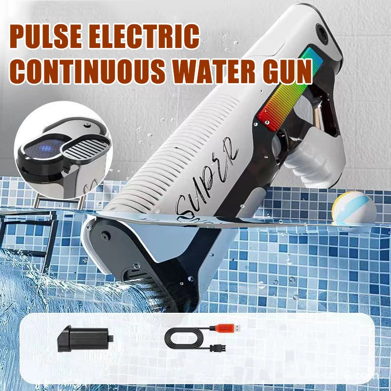 Electric Water Guns for Adults Powerful Squirt Automatic Water Suction Water Blasters Summer Outdoor Beach Toy for Children Gift