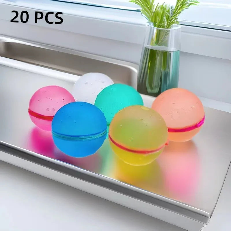 10-30Pcs Reusable Water Balloons for Kids Adults Outdoor Activities, Kids Pool Beach Bath Toys Water Bomb for Summer Games