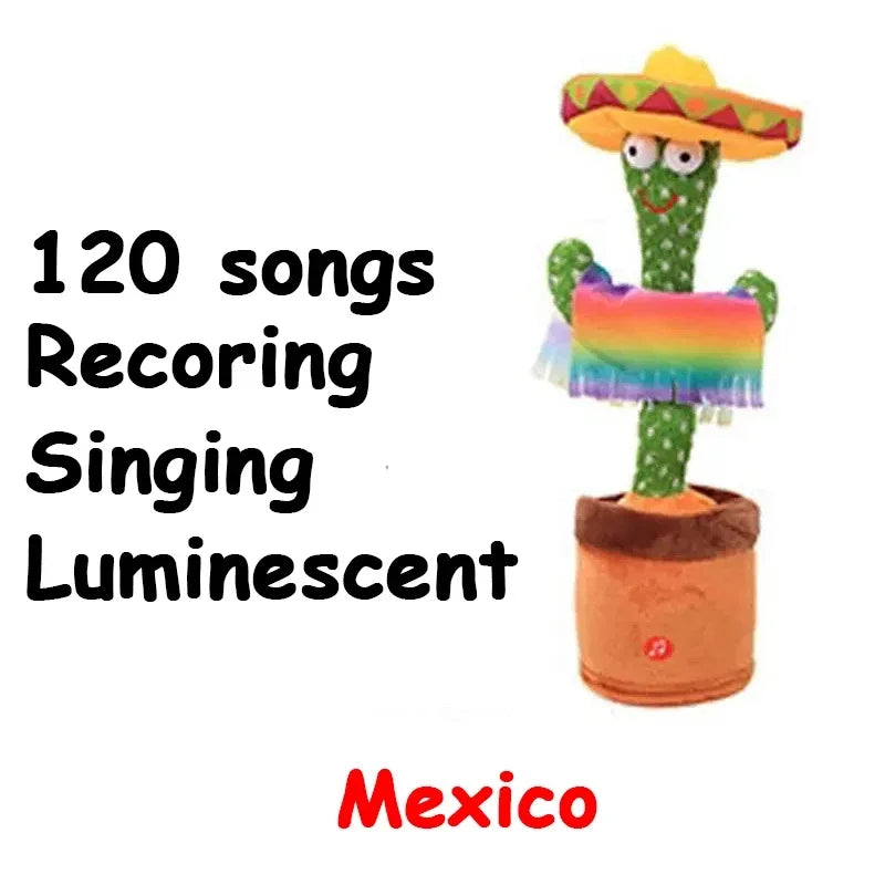 1pc-A Talking Cactus Toy That Can Be Charged Recorded and Repeated. Suitable for Spanish English and Arabic Voice Changer